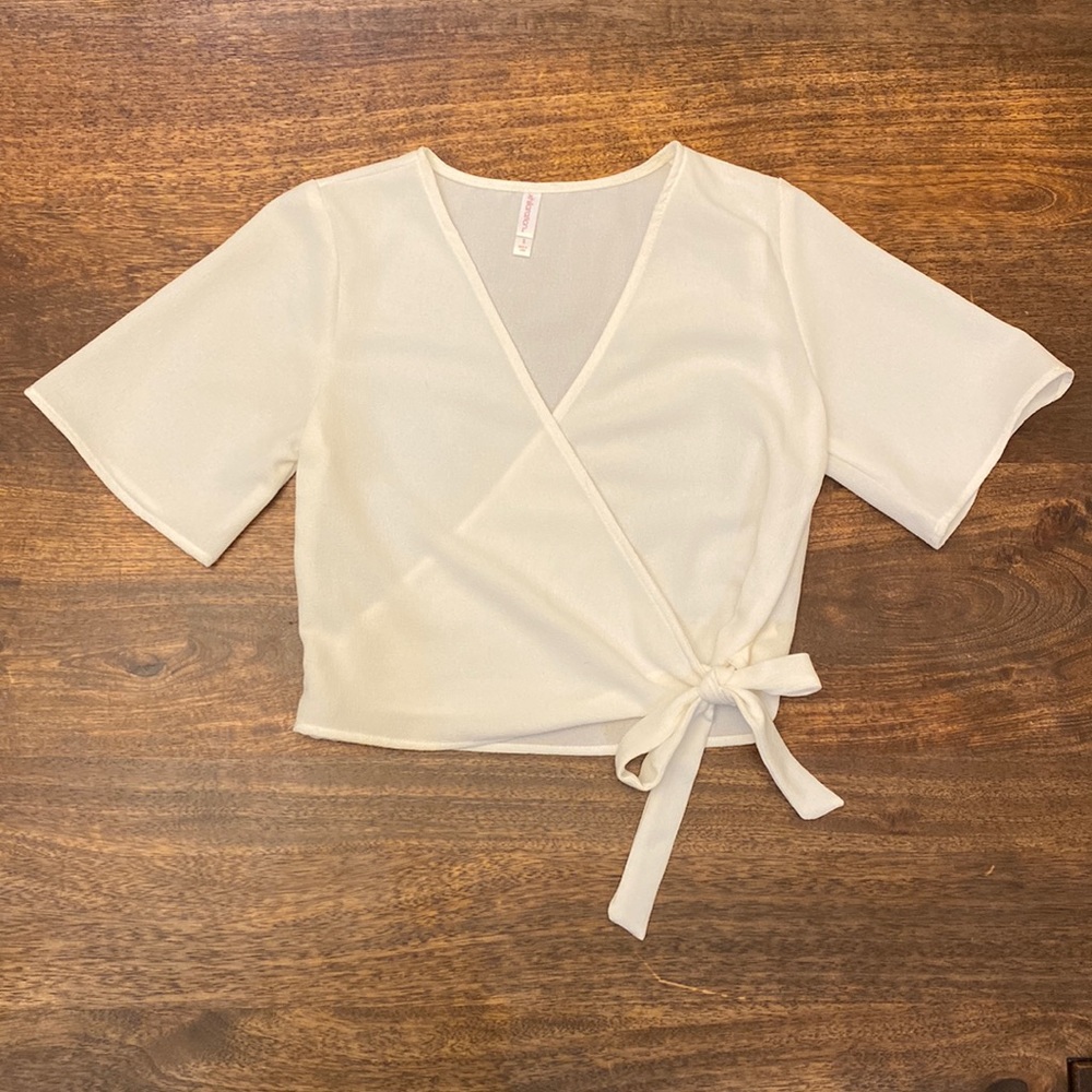 White Wrap Blouse